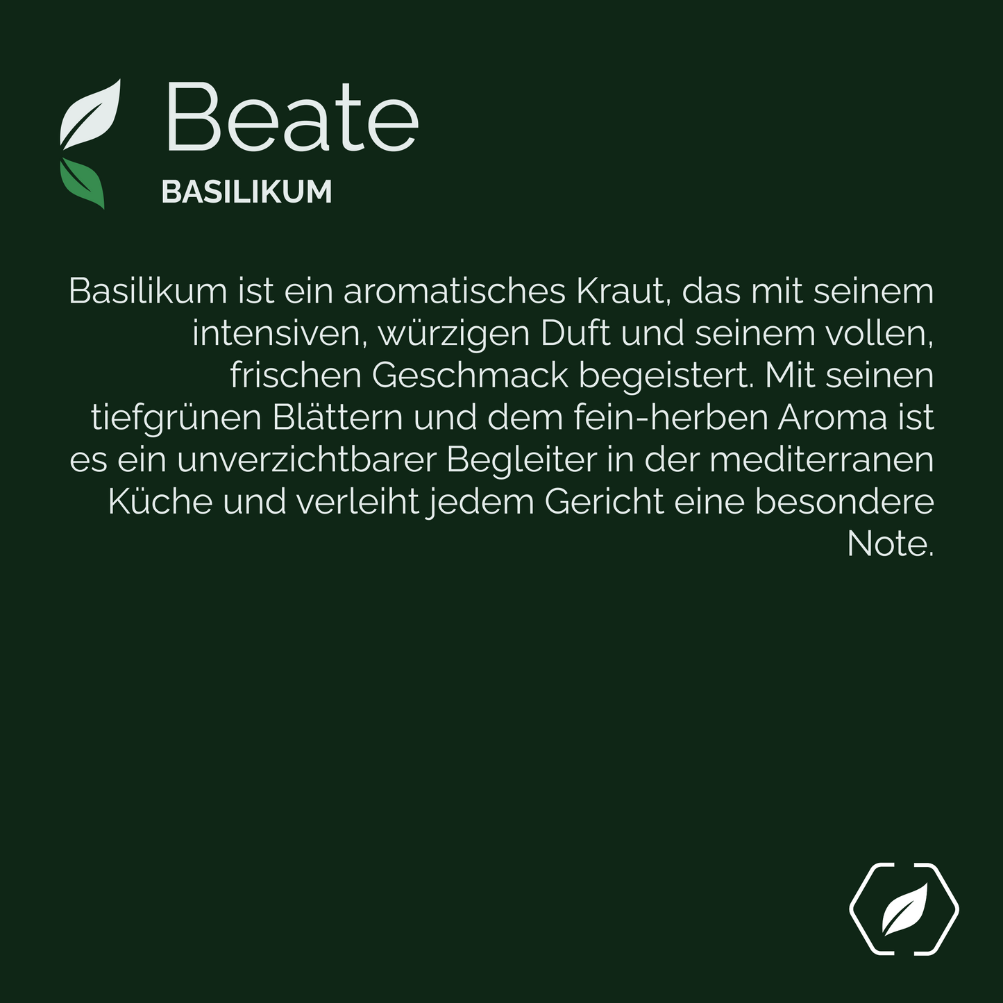 "Beate" - Basilikum