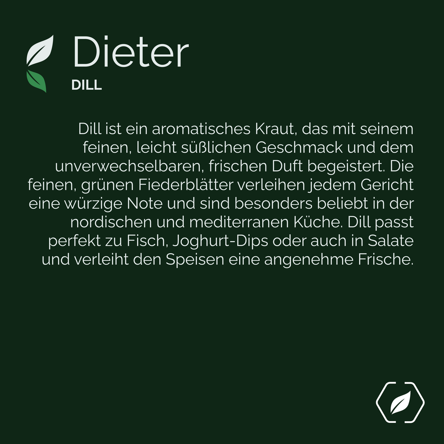 "Dieter" - Dill