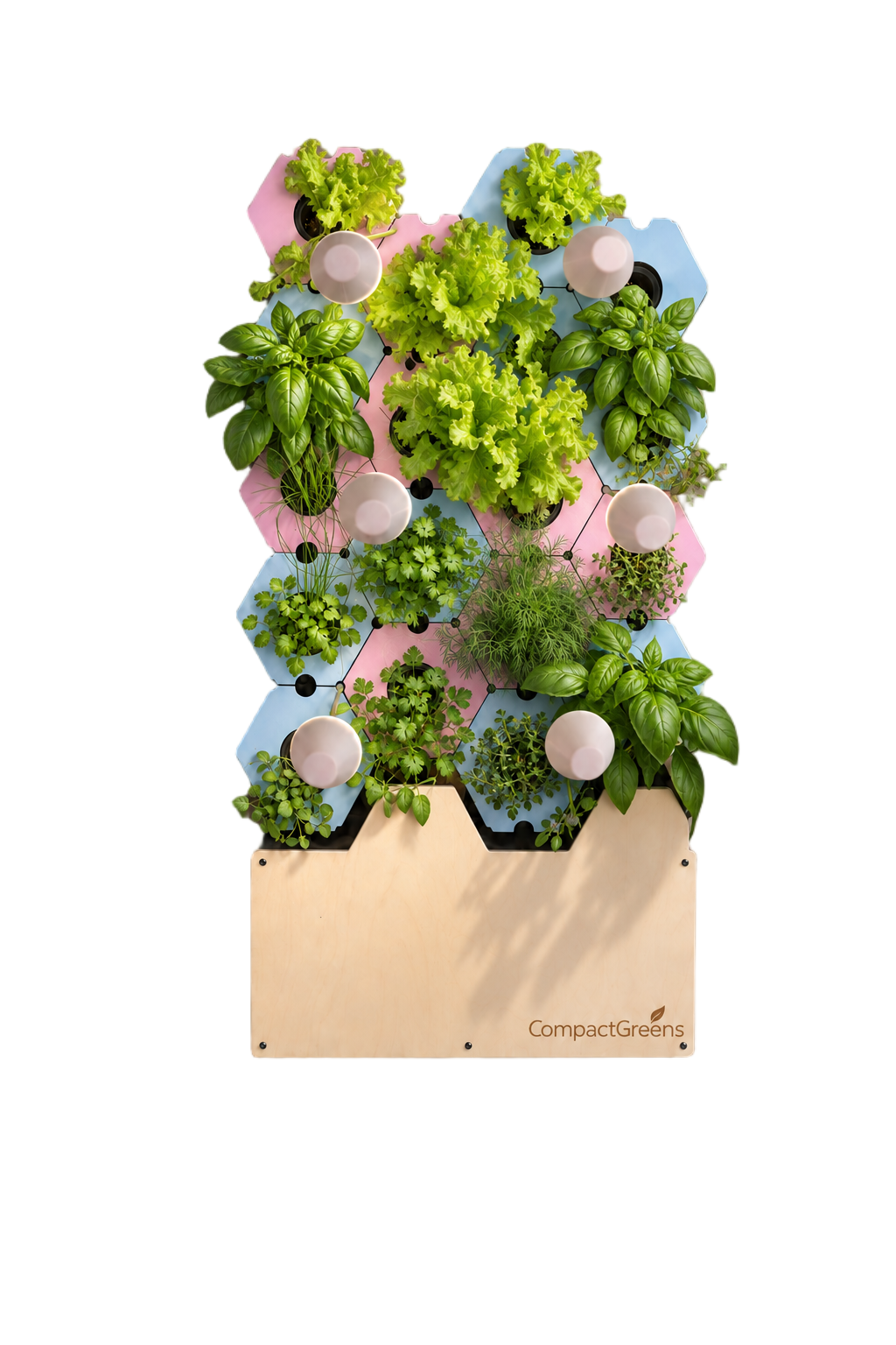 CompactGreens Garden Wall mit Kräutern und Salaten